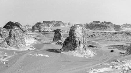 The White Desert in Egypt. White Desert Egypt.の写真素材