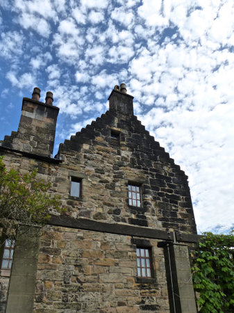 GLASGOW, SCOTLAND - JULY 10, 2015: The oldest remaining house in Glasgow, Scotland, known as The Provand's Lordship, is from the medieval period, was build in 1471 and is now a museum.のeditorial素材