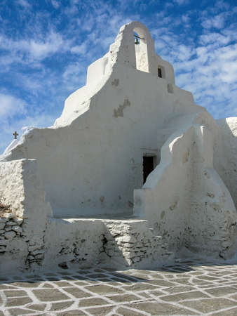 Church of Panagia Paraportiani, Mykonos, Greeceの写真素材