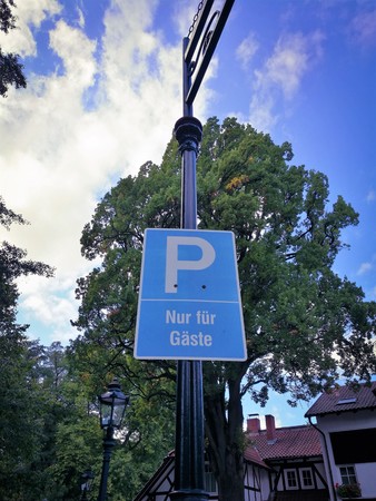 Parking only for guests in Germanの写真素材