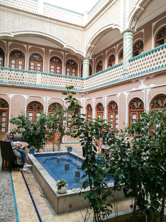 Yard of historical house in Iranのeditorial素材