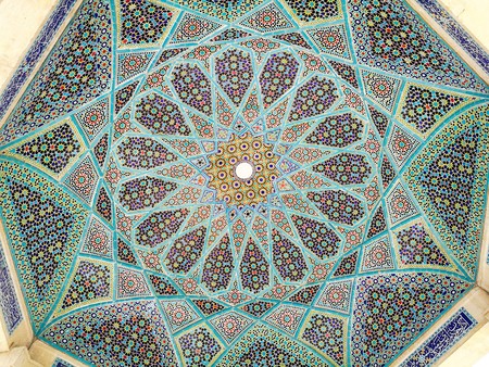 Iranian ornaments and patterns on ceilingの写真素材