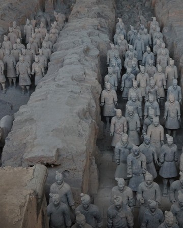 Terracotta army warriors in Xian Chinaのeditorial素材