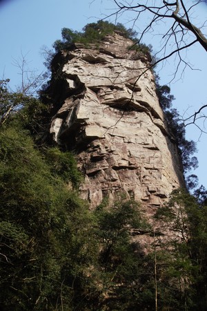 Big Rock in the mountains in China sandstoneの写真素材