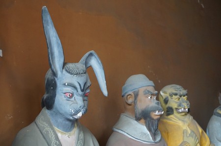 Taoist temple tao in Beijing China with religious statues departments of afterlifeのeditorial素材