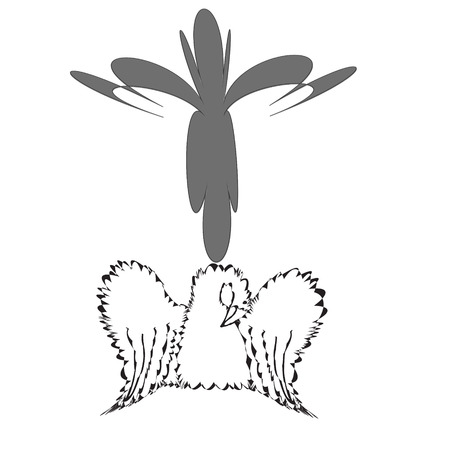 Vector illustration of religious motifs on white background.のイラスト素材