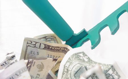 Raking In the Cashの写真素材