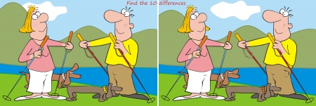 10 differences - hikerのイラスト素材