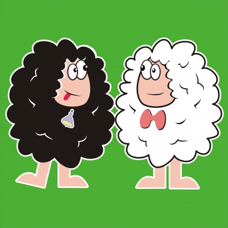 ram and sheepのイラスト素材