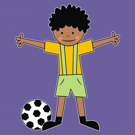 boy and ballのイラスト素材