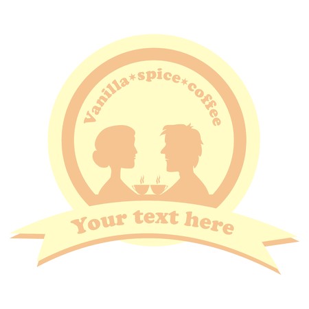 Sign cafes illustration のイラスト素材