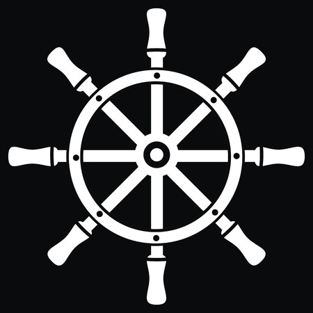 rudder - black backgroundのイラスト素材