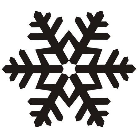 snowflake, blackのイラスト素材