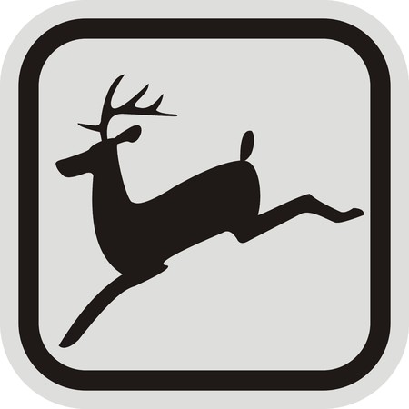 deer, frameのイラスト素材