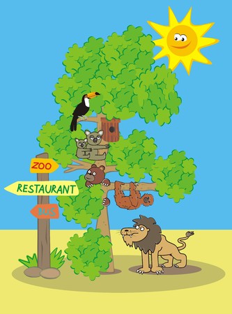 ZOO, daytimeのイラスト素材