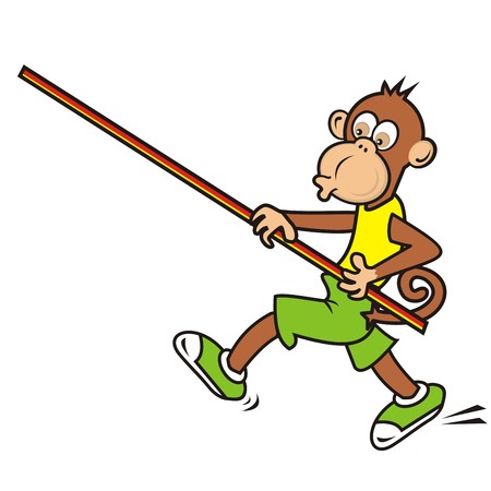monkey, sportsmanのイラスト素材