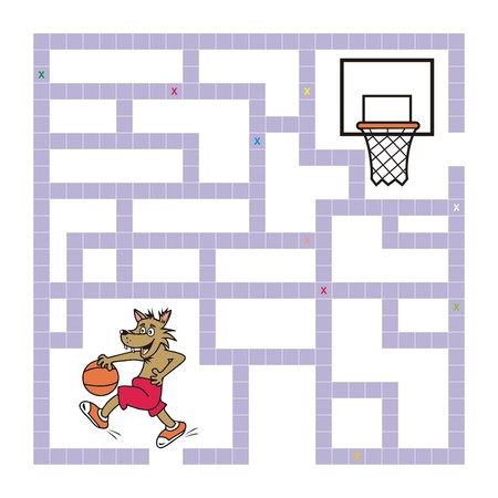 labyrinth wolfのイラスト素材