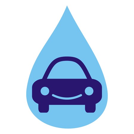car and drop, vector symbolのイラスト素材