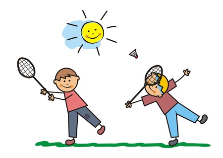 badmintonのイラスト素材
