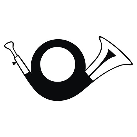 French horn iconのイラスト素材