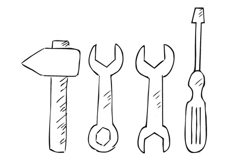 tool, sketch, sketch black, vector iconのイラスト素材