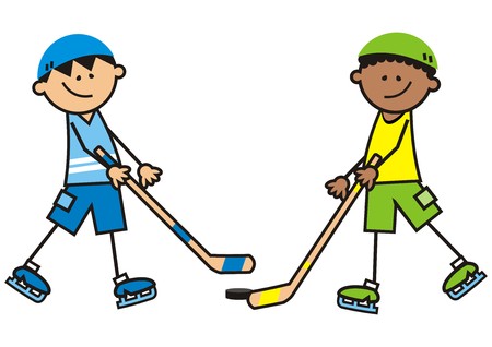 Hockey rival, vector illustration.のイラスト素材