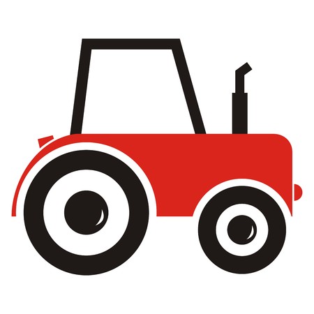 Red tractor iconのイラスト素材