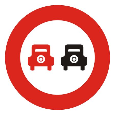 No traffic sign, vector icon. Circular prohibition sign.のイラスト素材