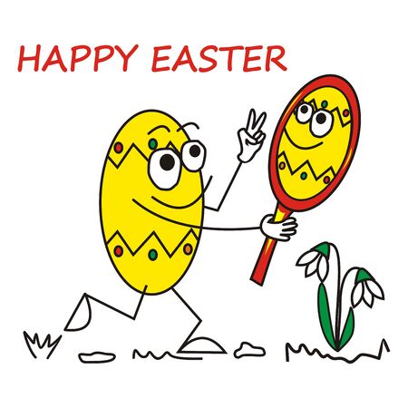 Happy Easter, vector illustration.のイラスト素材
