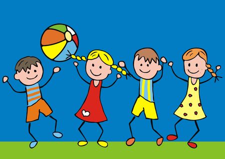 Vector Illustration Keywords: Color picture on blue background.のイラスト素材