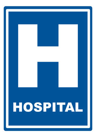 Hospital, banner, blue sign, vector iconのイラスト素材