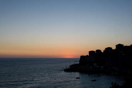Night wiev of fortress in Ulcinj (Montenegro)の写真素材