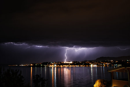Storm on the coast of Adriatic, Croatia 