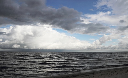 Cloud over sea.の写真素材