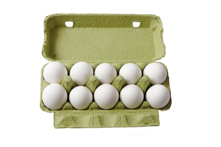 	Egg box on white.の写真素材
