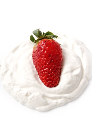 	Strawberry in cream.の写真素材