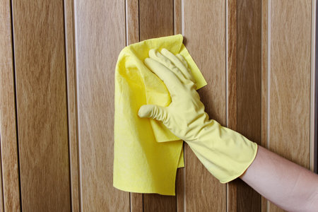 Hand cleaning door.