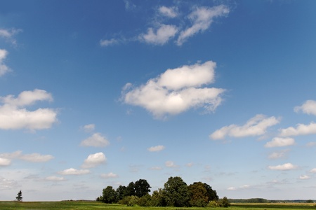 Clouds over land.の写真素材