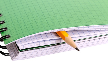 Pencil and notebook.の写真素材