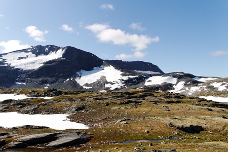 Norwegian mountains in summer.の写真素材