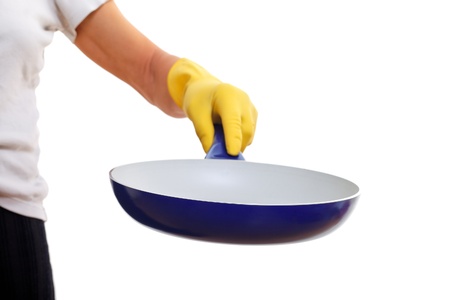 Pan in hand.の写真素材