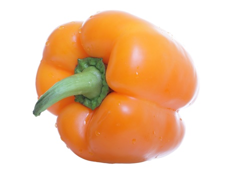 Yellow pepper isolated on white.の写真素材