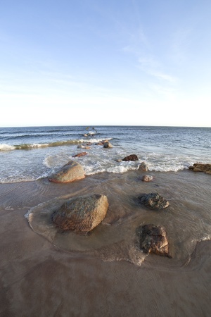 Waves and stones.の写真素材