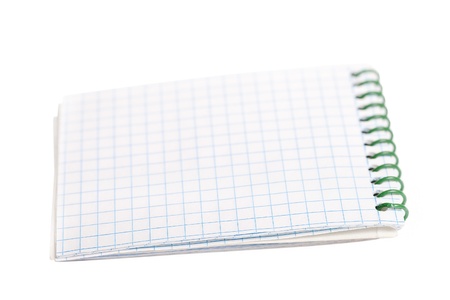 Notepad isolated on white.の写真素材