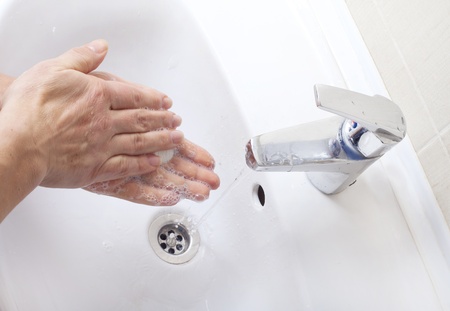 Washing hands.の写真素材