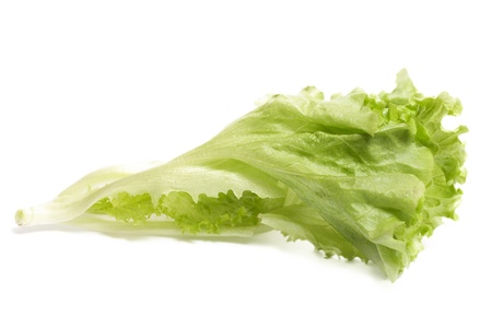 Fresh lettuce salad isolated on white background.の写真素材