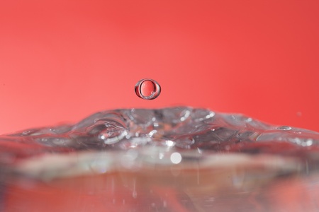 Water splash in glass.の写真素材