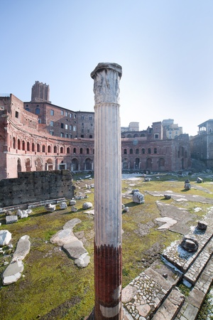 Forum Traiani ruins, Rome, Italy.のeditorial素材