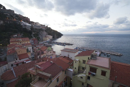 Evening in Sorrento, Italy.の写真素材