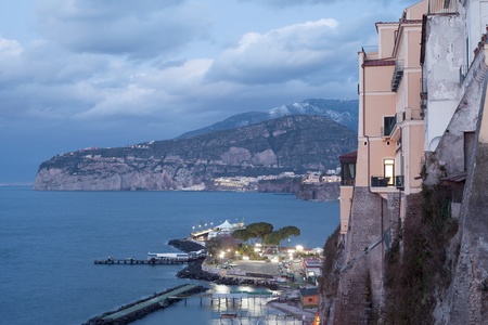 Evening in Sorrento, Italy.の写真素材